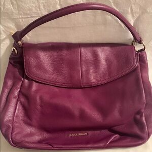 Cole Haan Purple Shoulder Bag with Glossy Finish